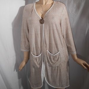 Nwt $99 KAKTUS Large Open Front cardigan Top